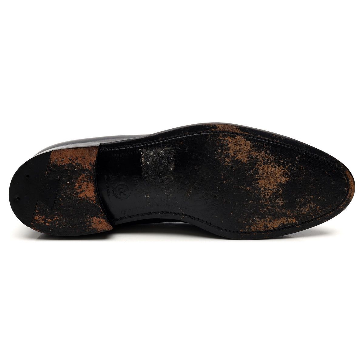 &#39;660&#39; Black Leather Tassel Loafers UK 11.5 US 12 D