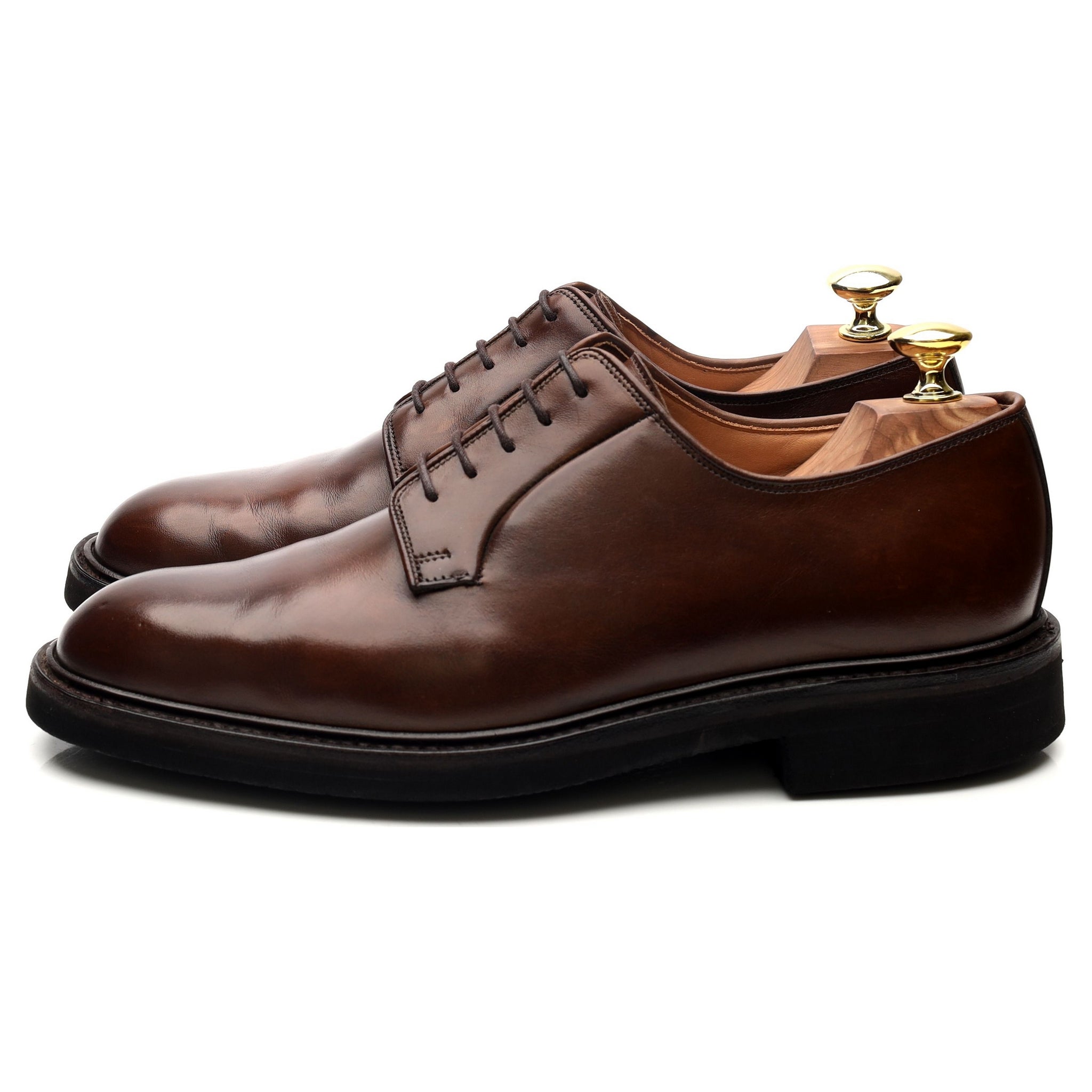 Lanark 3' Dark Brown Leather Derby UK 7 E - Abbot's Shoes