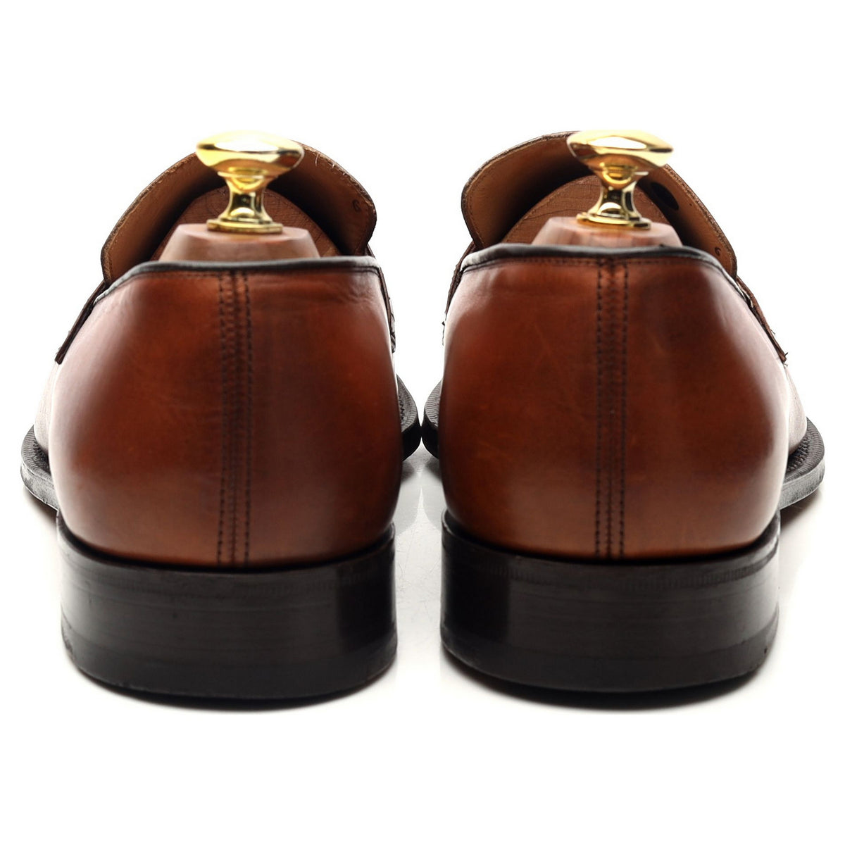 &#39;Hertford&#39; Tan Brown Leather Loafers UK 9 F