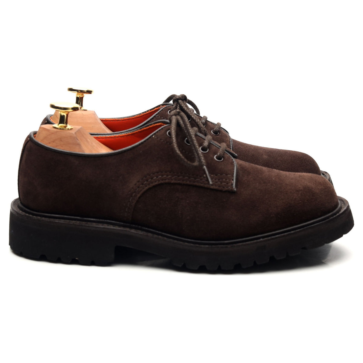 Women&#39;s &#39;Linda&#39; Dark Brown Suede Derby UK 3