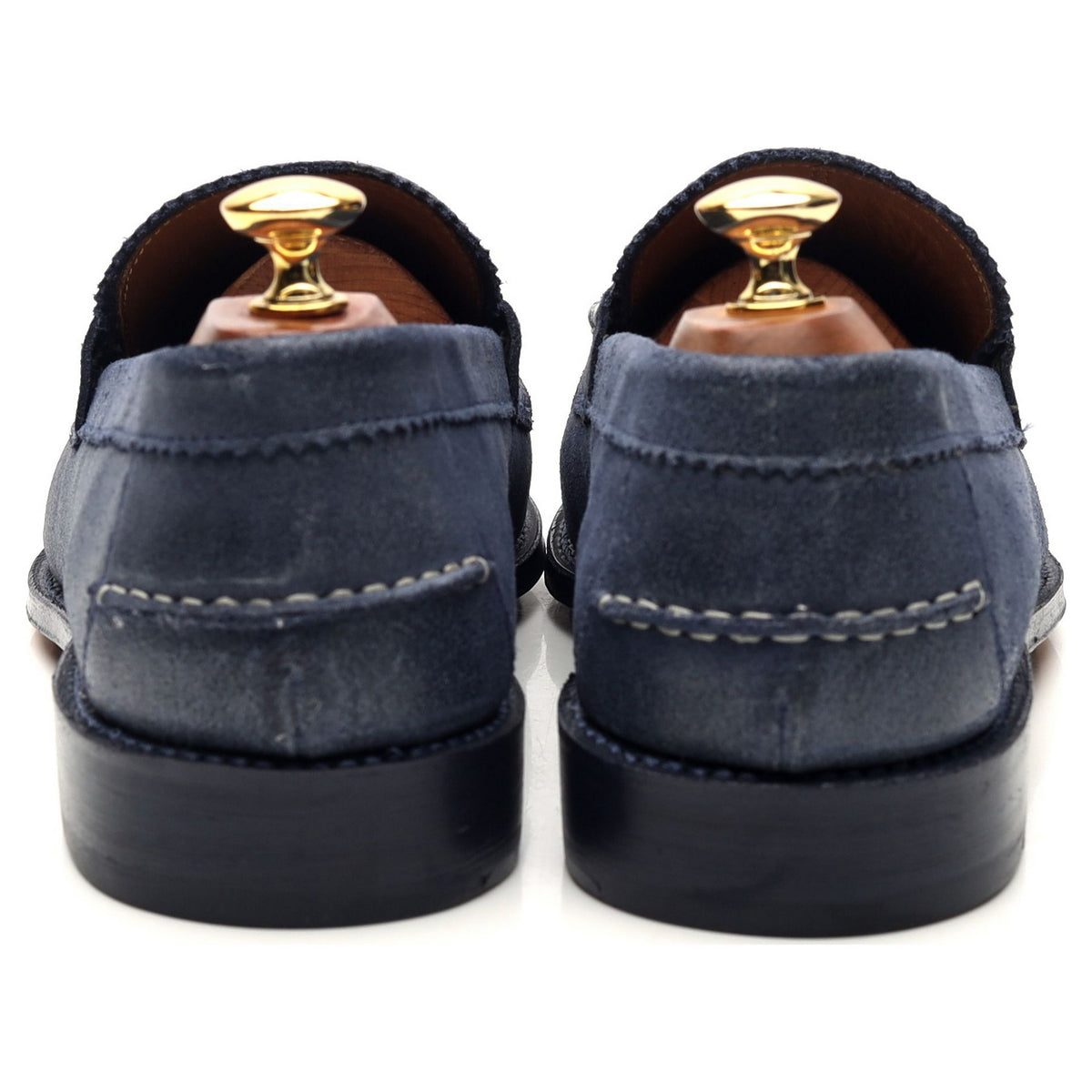 &#39;Walter&#39; Blue Suede Waxed Loafers UK 9 E