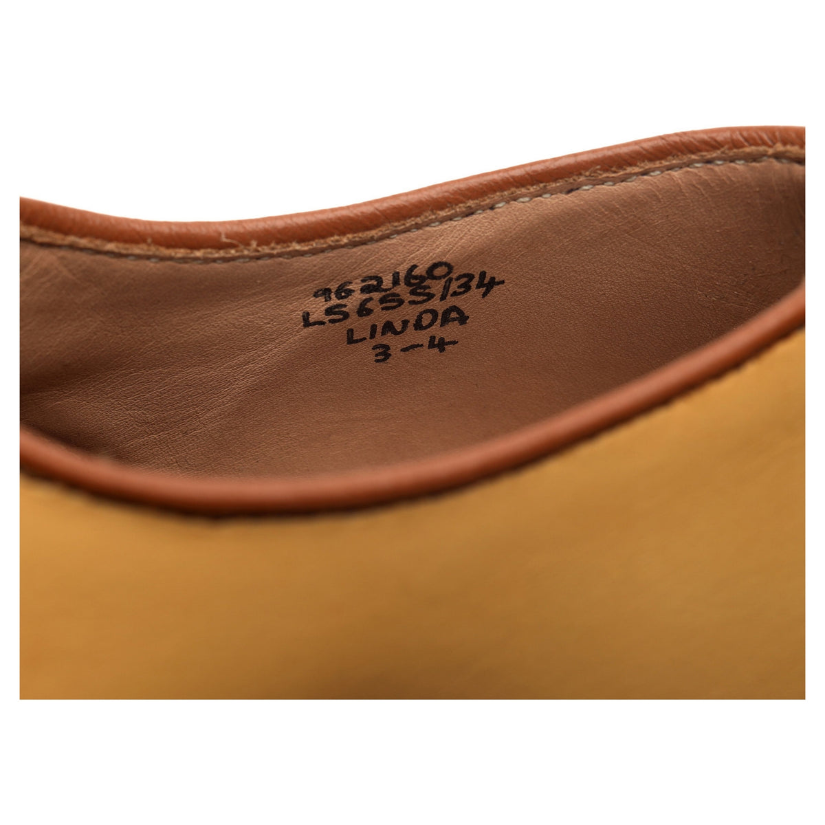 Women&#39;s &#39;Linda&#39; Light Tan Brown Leather Derby UK 3