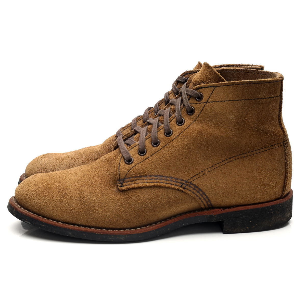 &#39;8062&#39; Sand Brown Suede Merchant Boots UK 6.5 US 7.5 D