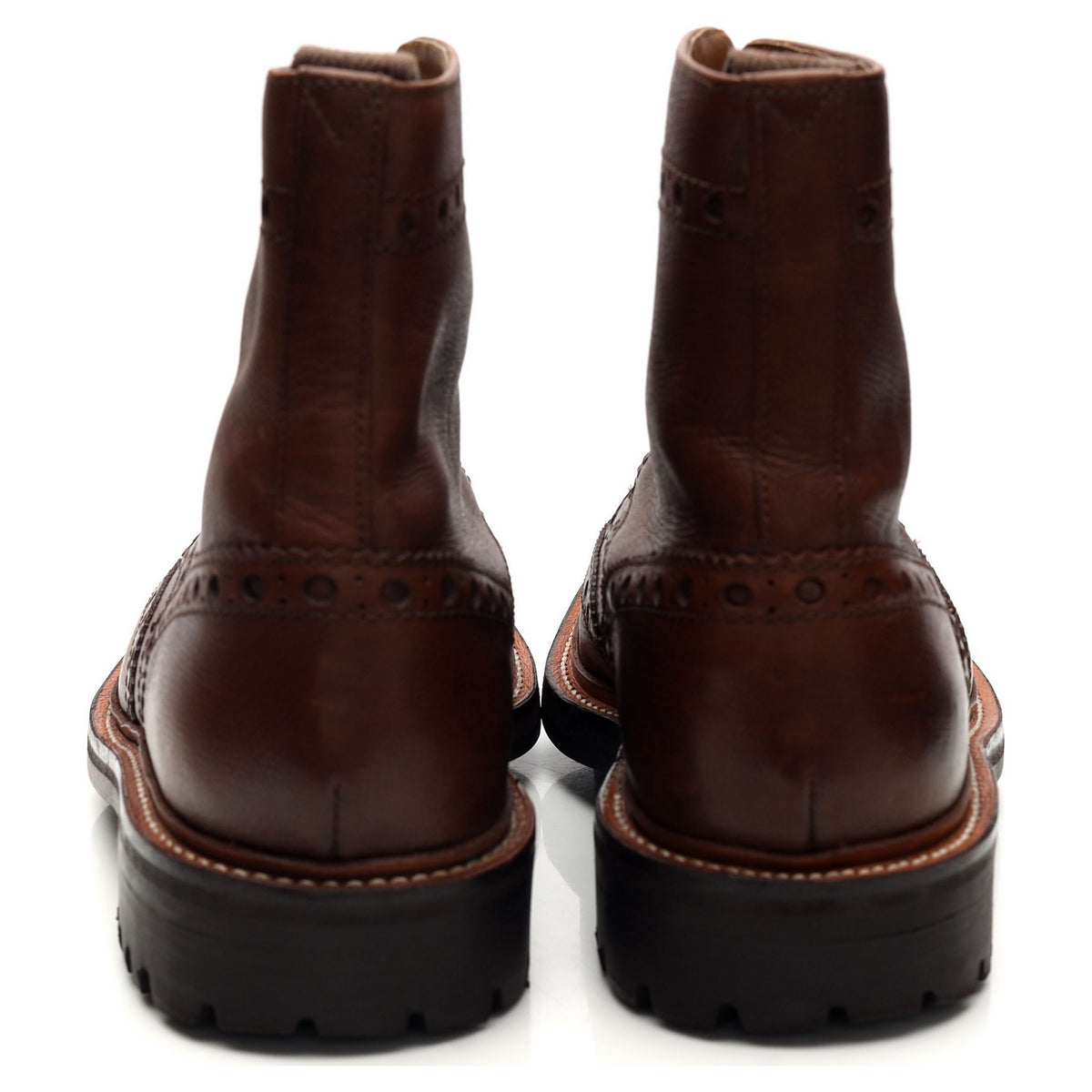&#39;Fred&#39; Dark Brown Leather Boots UK 7 G