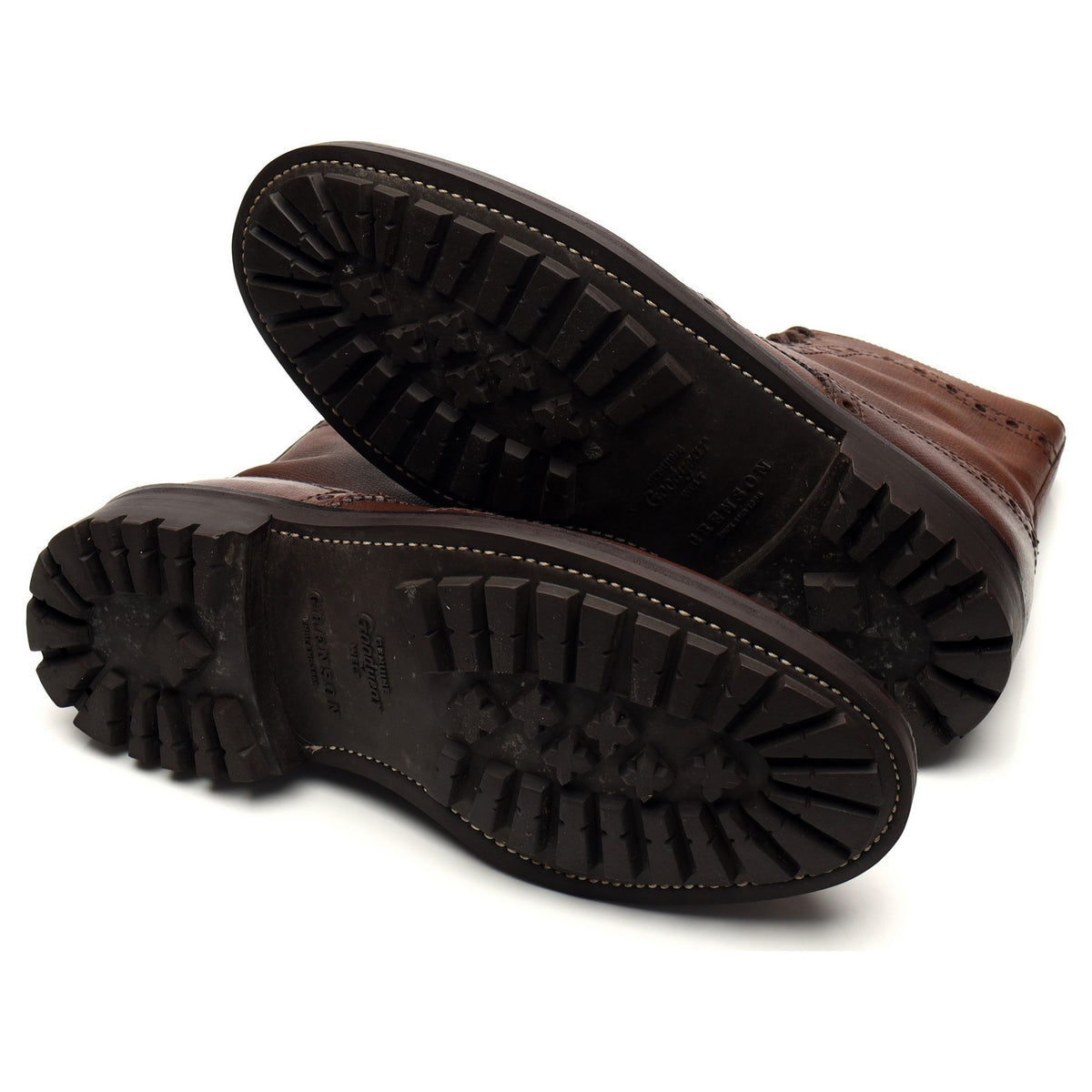 &#39;Fred&#39; Dark Brown Leather Boots UK 7 G