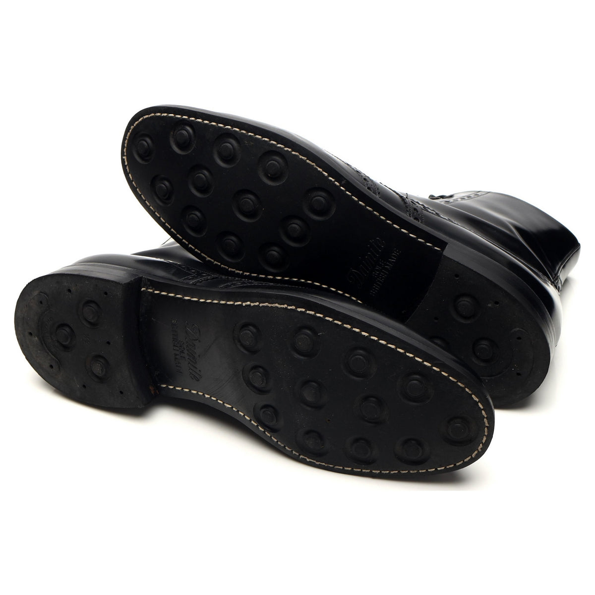 &#39;Renwick&#39; Black Leather Brogue Boots UK 10.5 G