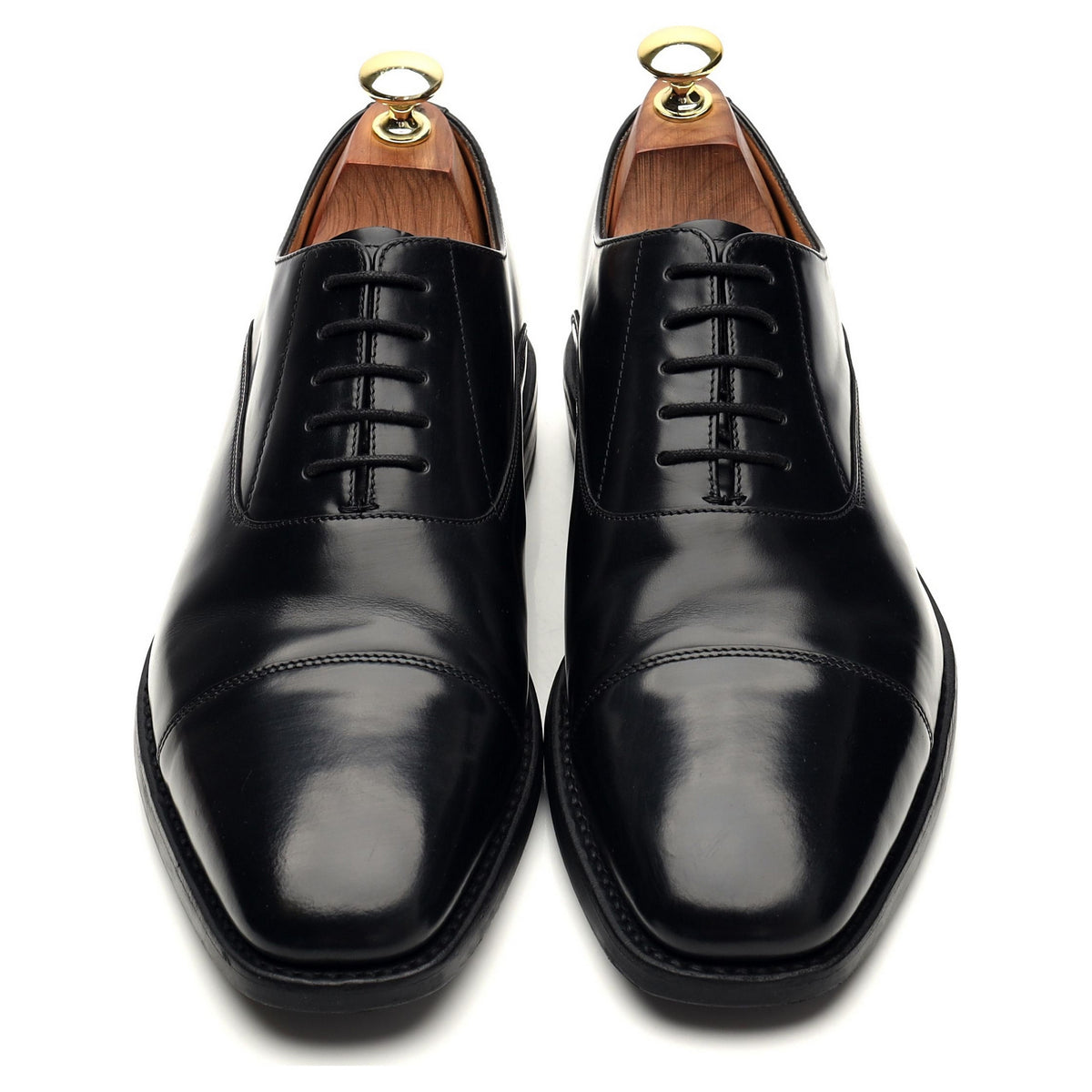 Herring &#39;Maida Vale&#39; Black Leather Oxford UK 7 F