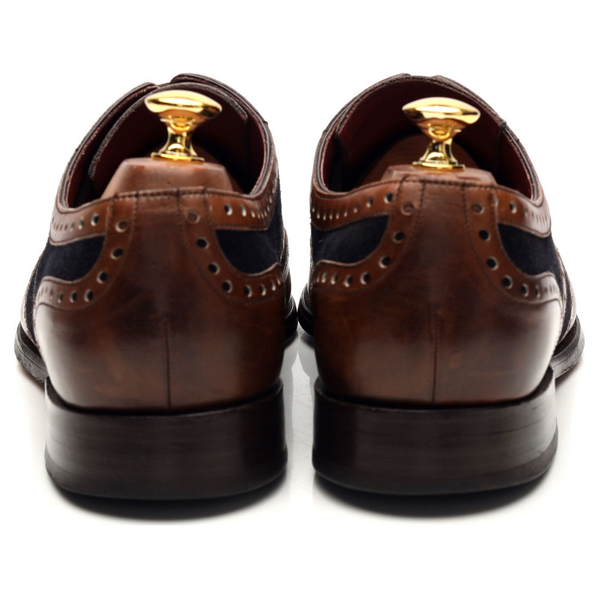 Brown / Blue Two Tone Leather Spectator Brogue UK 9 F