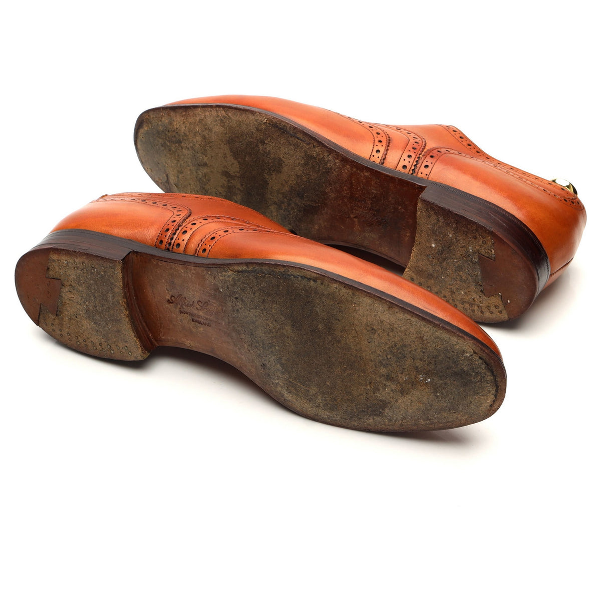 &#39;Dartmouth&#39; Tan Brown Leather Oxford Brogues UK 8.5 F