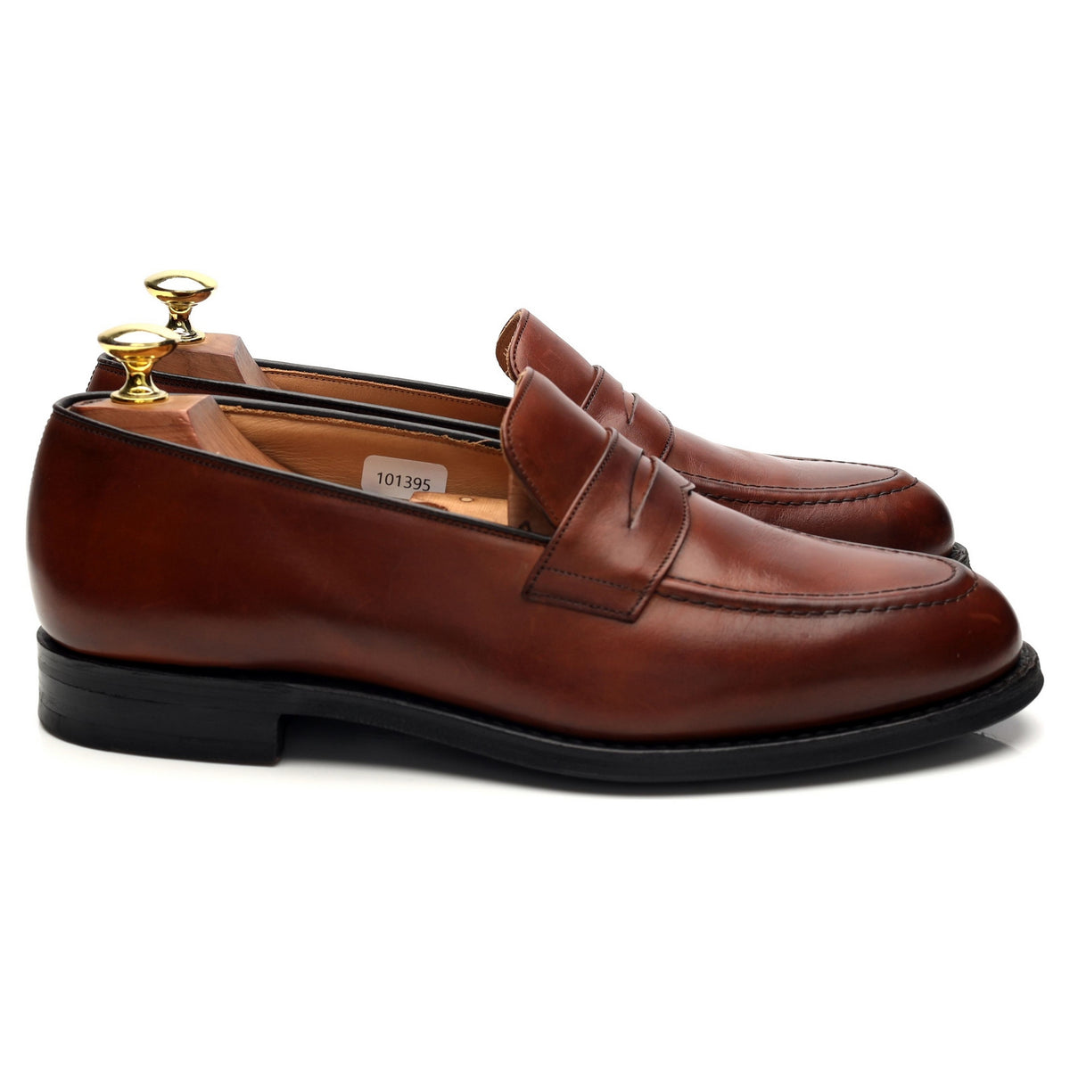 &#39;Netton&#39; Tan Brown Leather Loafers UK 8 F