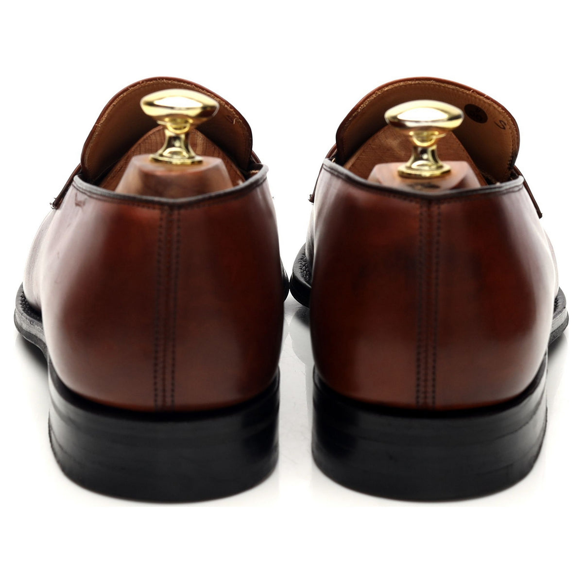 &#39;Netton&#39; Tan Brown Leather Loafers UK 8 F