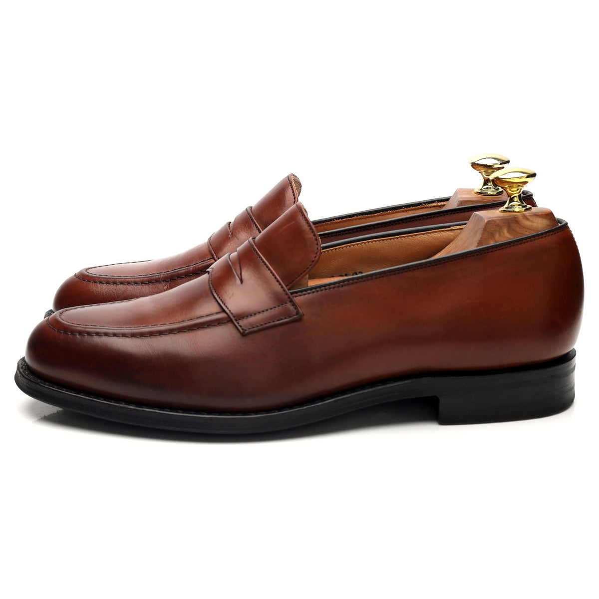 &#39;Netton&#39; Tan Brown Leather Loafers UK 8 F
