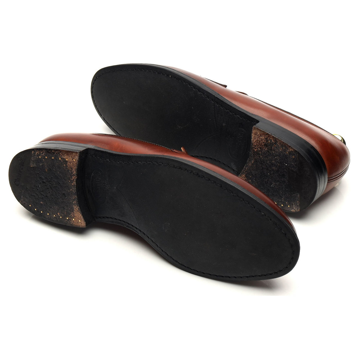 &#39;Netton&#39; Tan Brown Leather Loafers UK 8 F