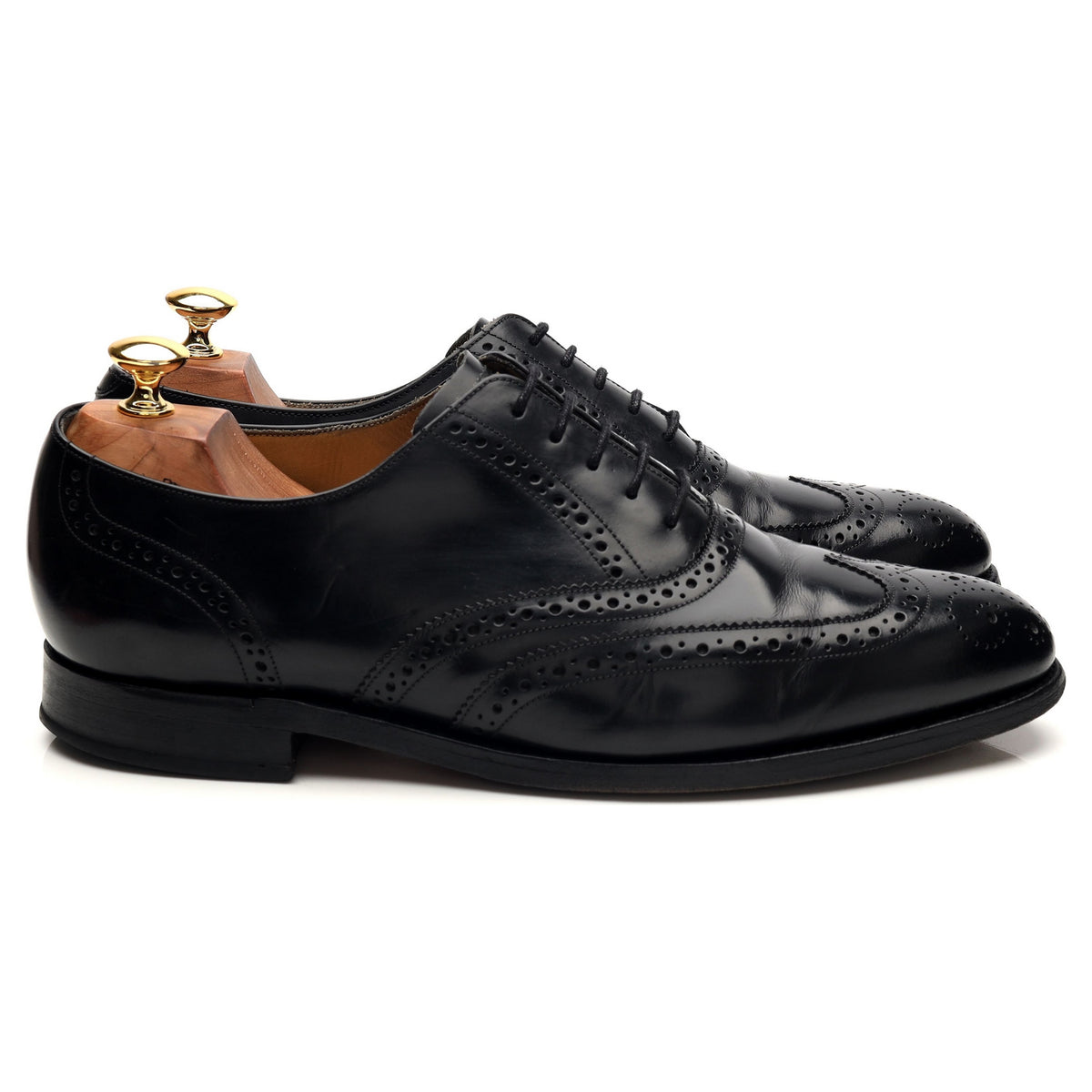 &#39;Albert&#39; Black Leather Oxford Brogues UK 9 G
