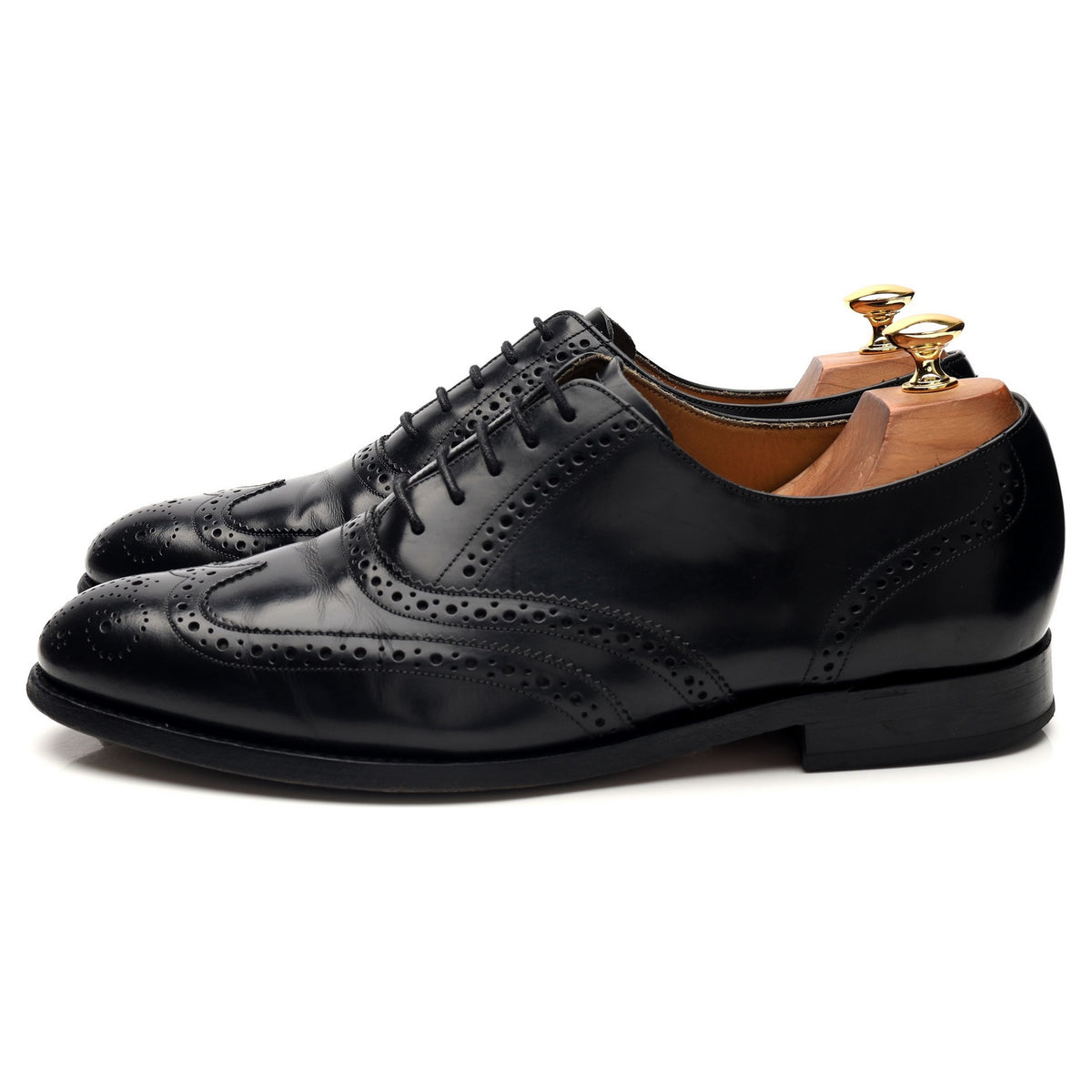 &#39;Albert&#39; Black Leather Oxford Brogues UK 9 G