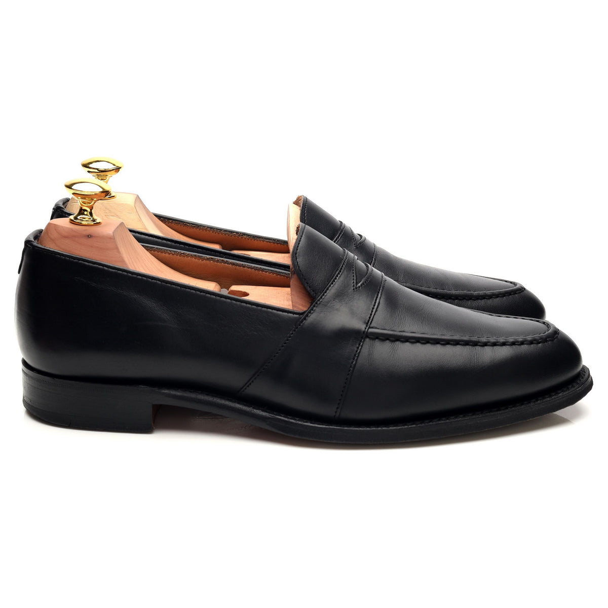 &#39;Gracechurch&#39; Black Leather Loafers UK 7 F