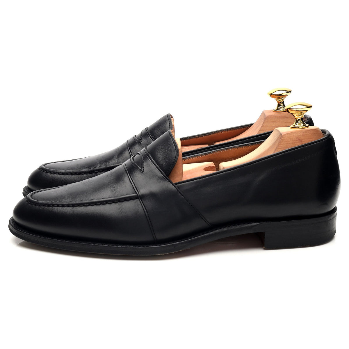 &#39;Gracechurch&#39; Black Leather Loafers UK 7 F
