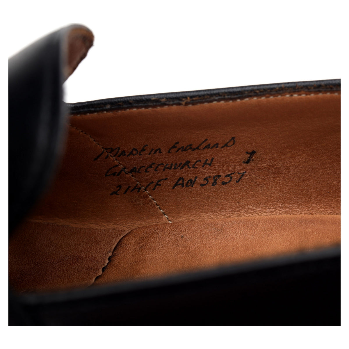&#39;Gracechurch&#39; Black Leather Loafers UK 7 F