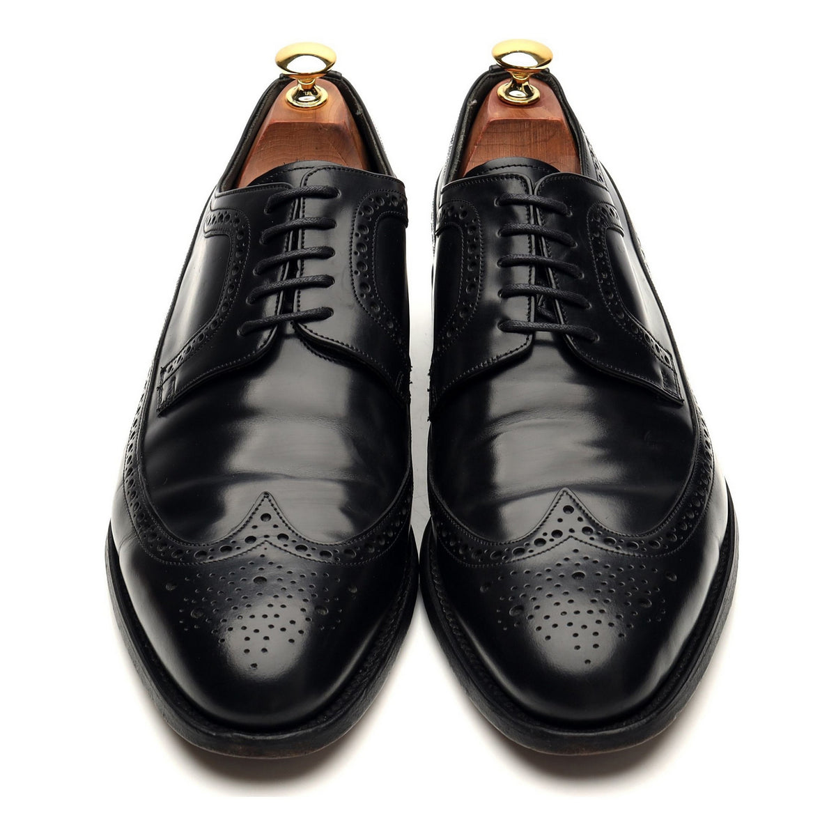 &#39;Woodbridge&#39; Black Leather Derby Brogues UK 9 G