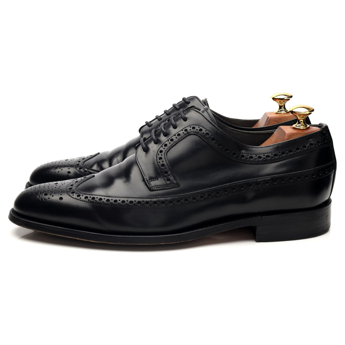 &#39;Woodbridge&#39; Black Leather Derby Brogues UK 9 G