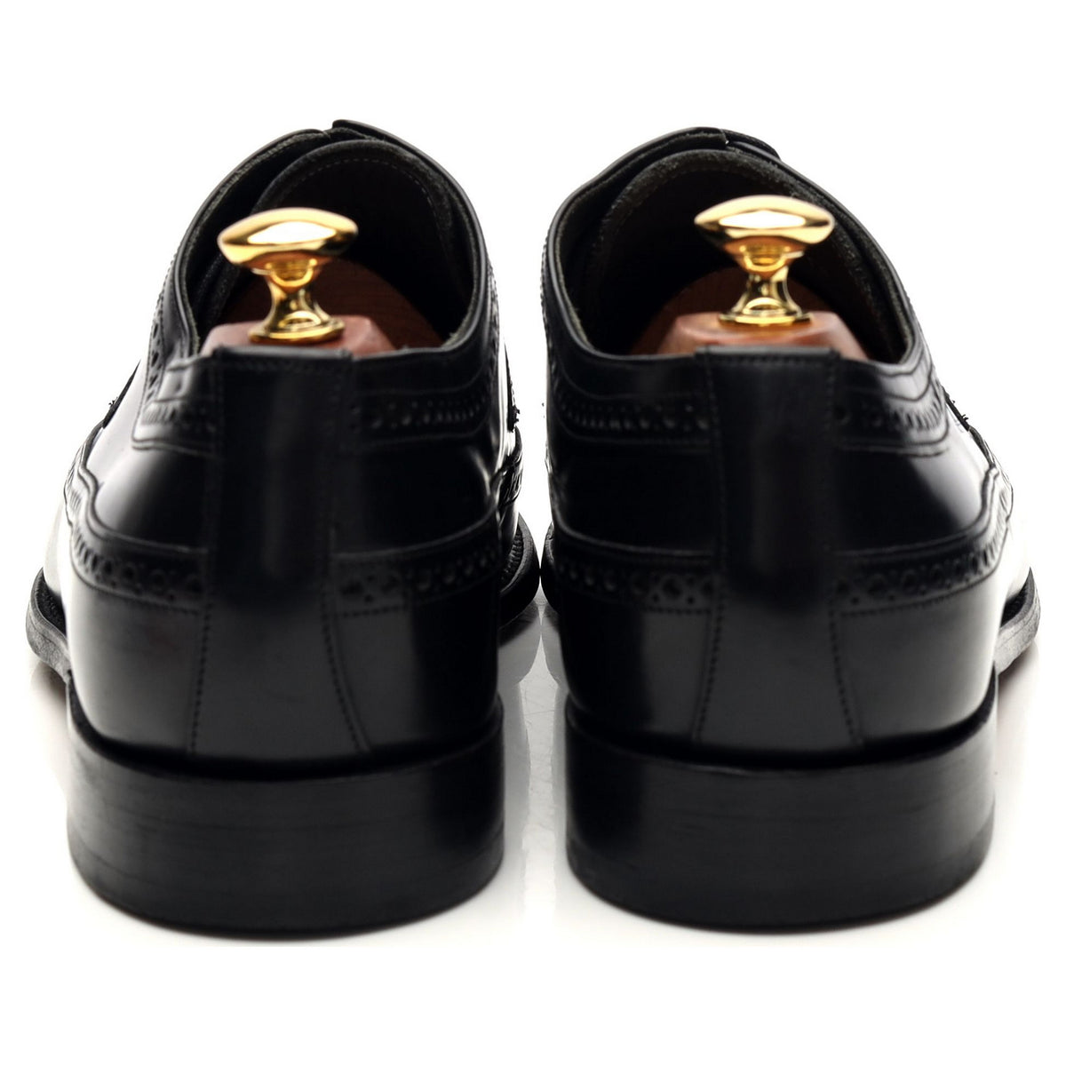 &#39;Woodbridge&#39; Black Leather Derby Brogues UK 9 G