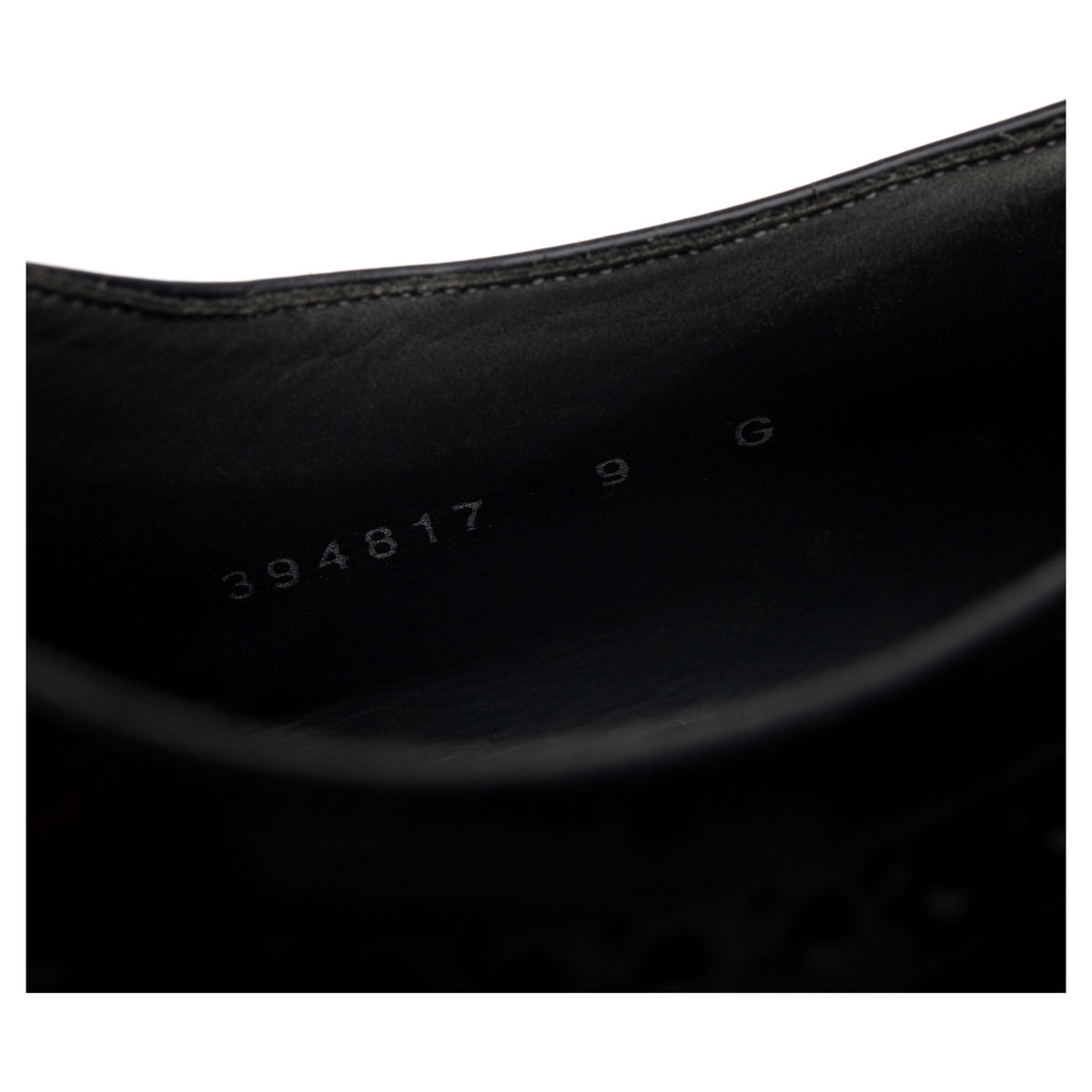 &#39;Woodbridge&#39; Black Leather Derby Brogues UK 9 G