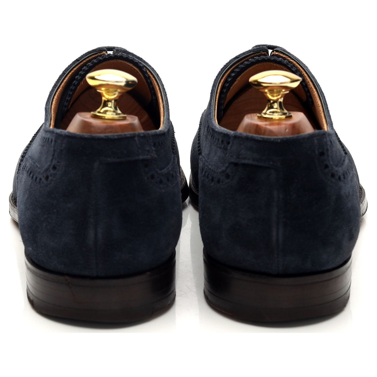 &#39;Westfield&#39; Navy Blue Suede Oxford Brogue UK 8 E