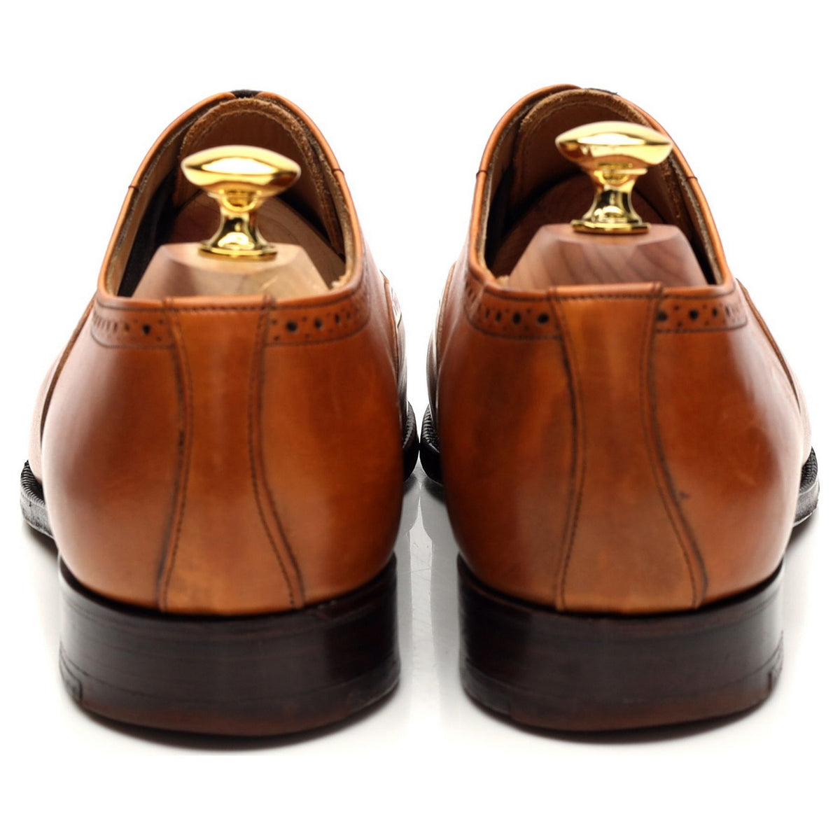 &#39;Blenheim&#39; Tan Brown Leather Oxford Brogues UK 7 F