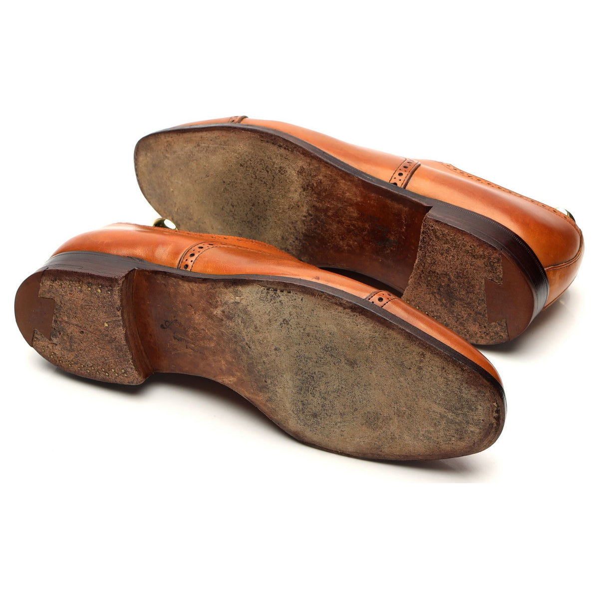 &#39;Blenheim&#39; Tan Brown Leather Oxford Brogues UK 7 F