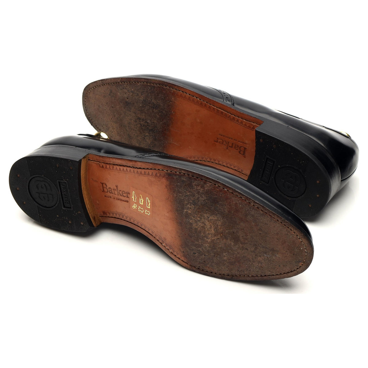 &#39;Clive&#39; Black Leather Tassel Loafers UK 8.5 F