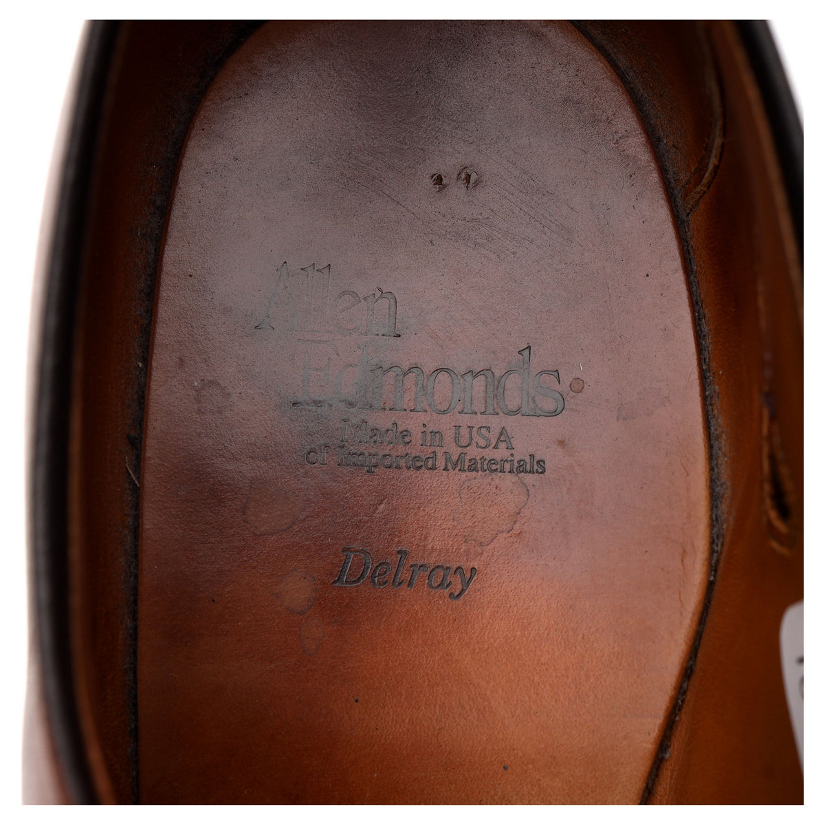 &#39;Delray&#39; Tan Brown Leather Derby Split Toe UK 9 US 10 D