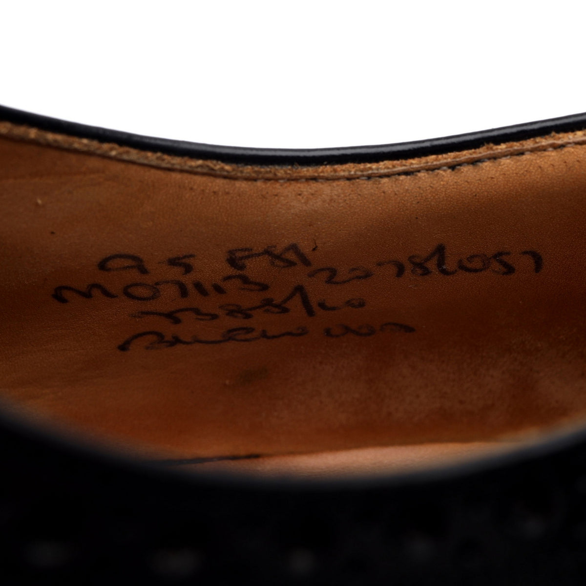 &#39;Burwood&#39; Black Leather Oxford Brogues UK 9.5 F
