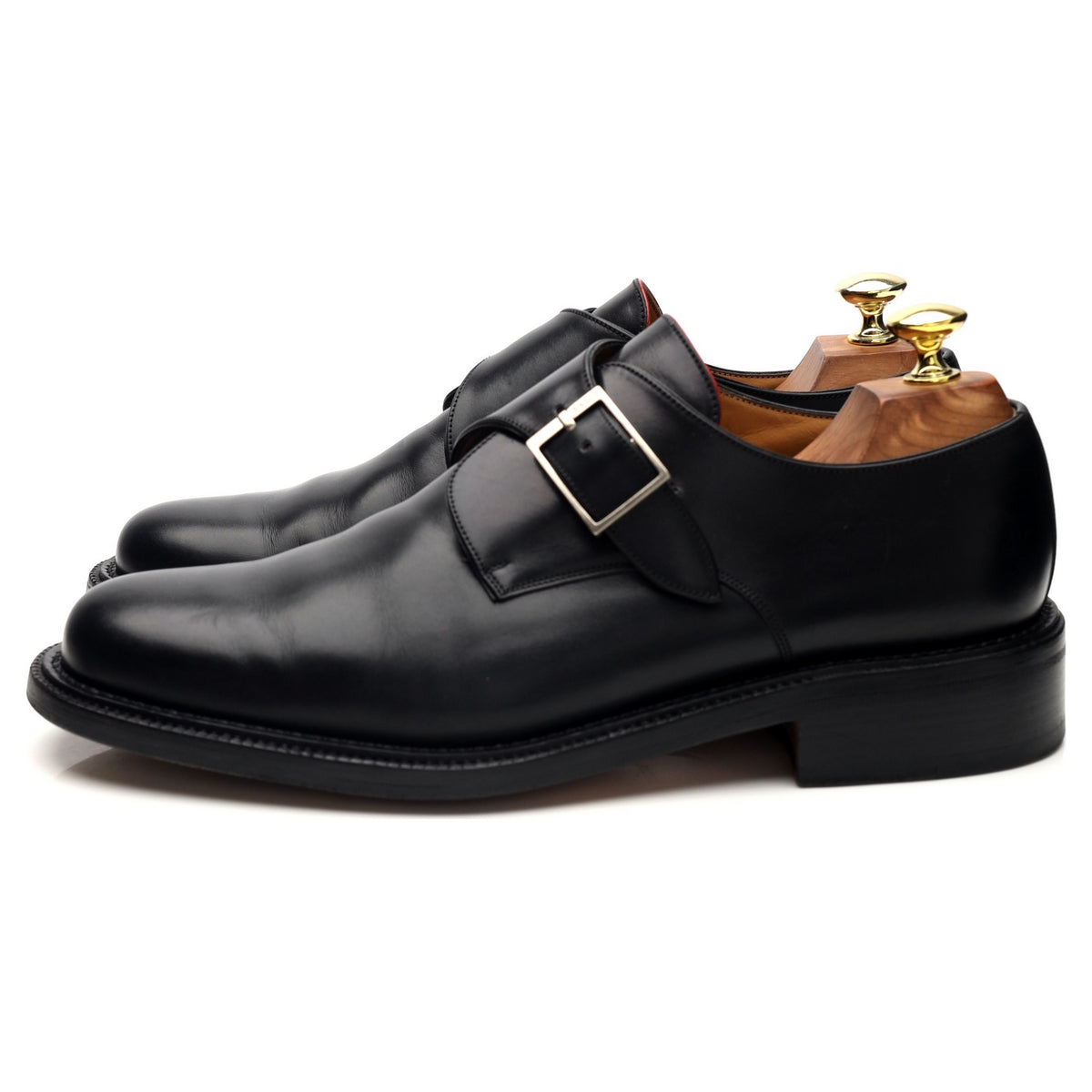 Scribe Black Leather Monk Strap UK 8 F