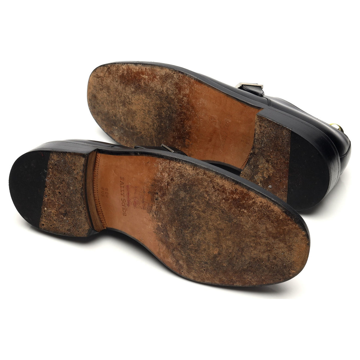 Scribe Black Leather Monk Strap UK 8 F