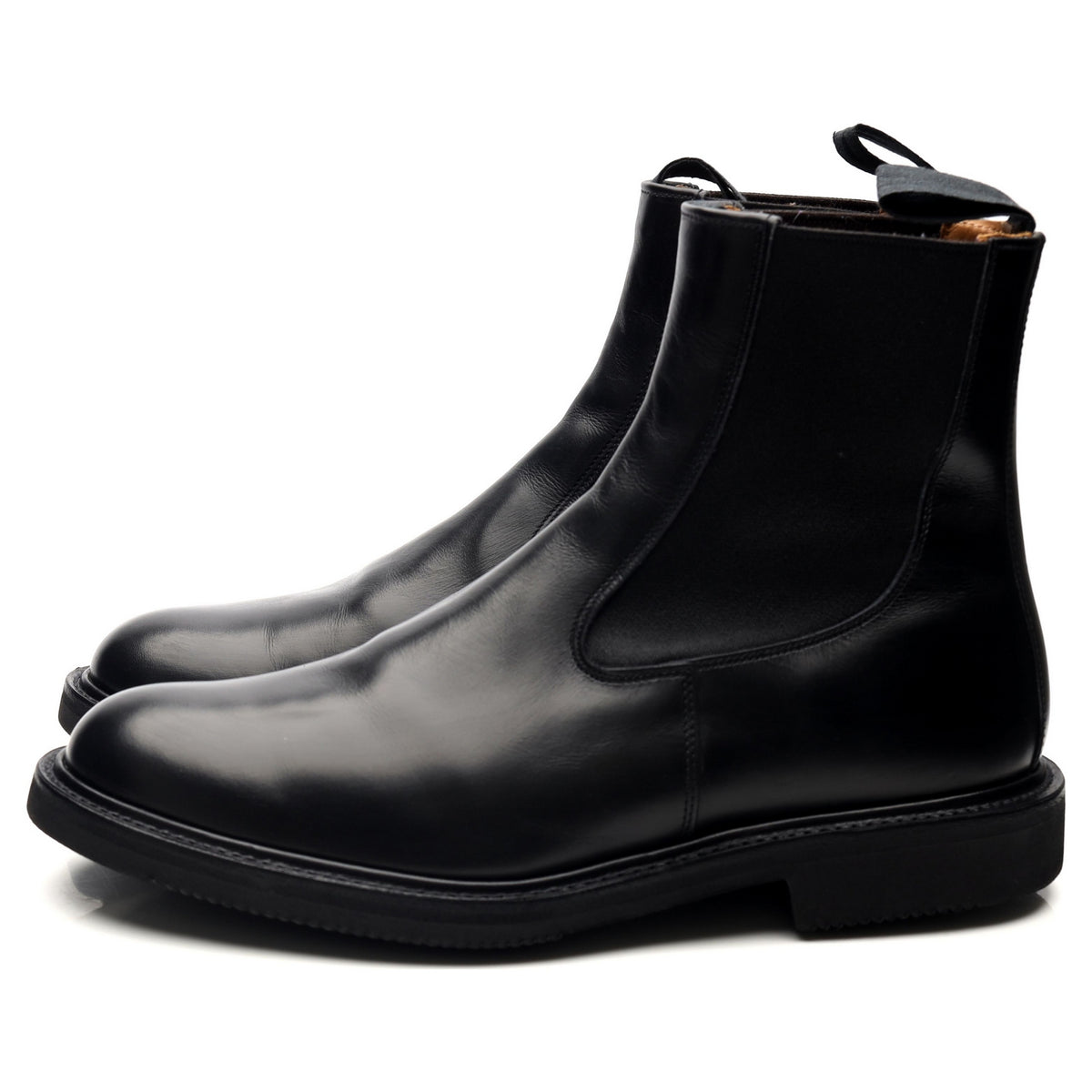 Stephen' Black Leather Chelsea Boots UK Abbot's Shoes