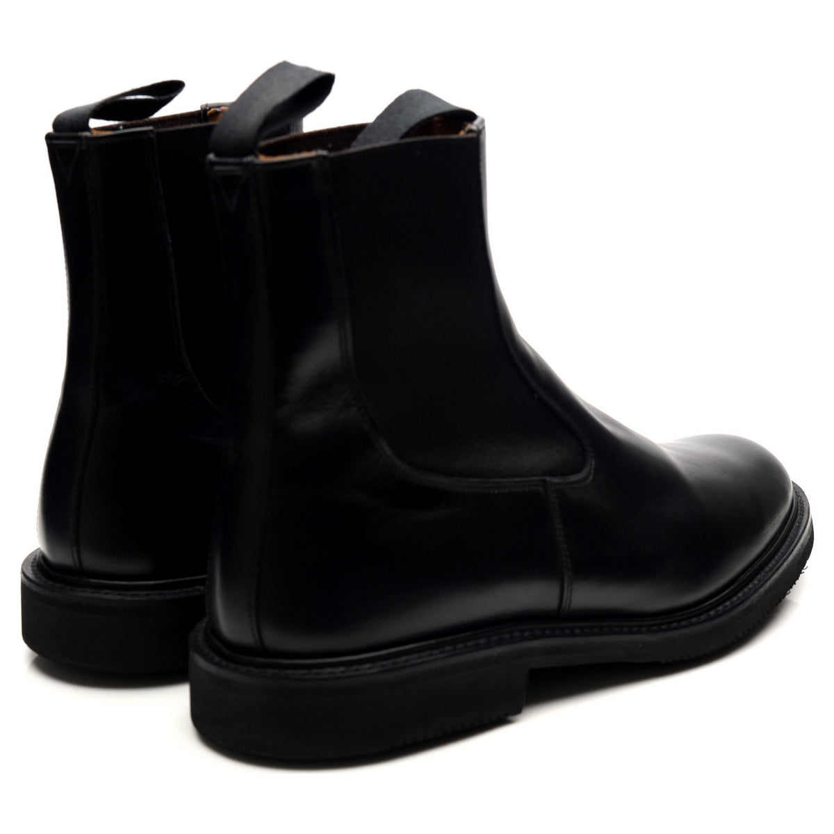 &#39;Stephen&#39; Black Leather Chelsea Boots UK 9