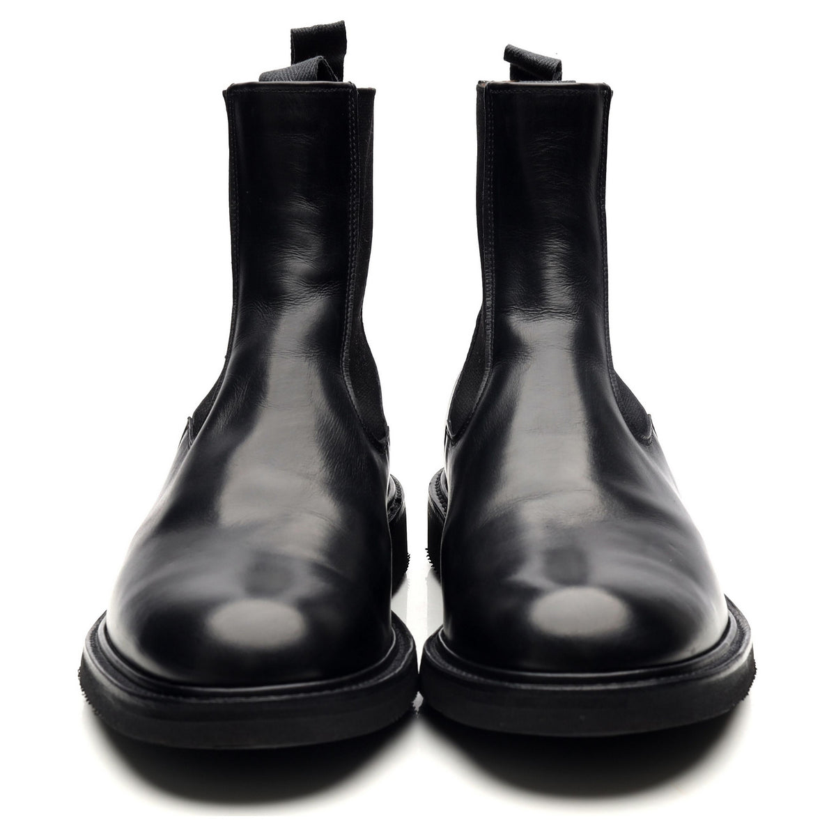 &#39;Stephen&#39; Black Leather Chelsea Boots UK 9