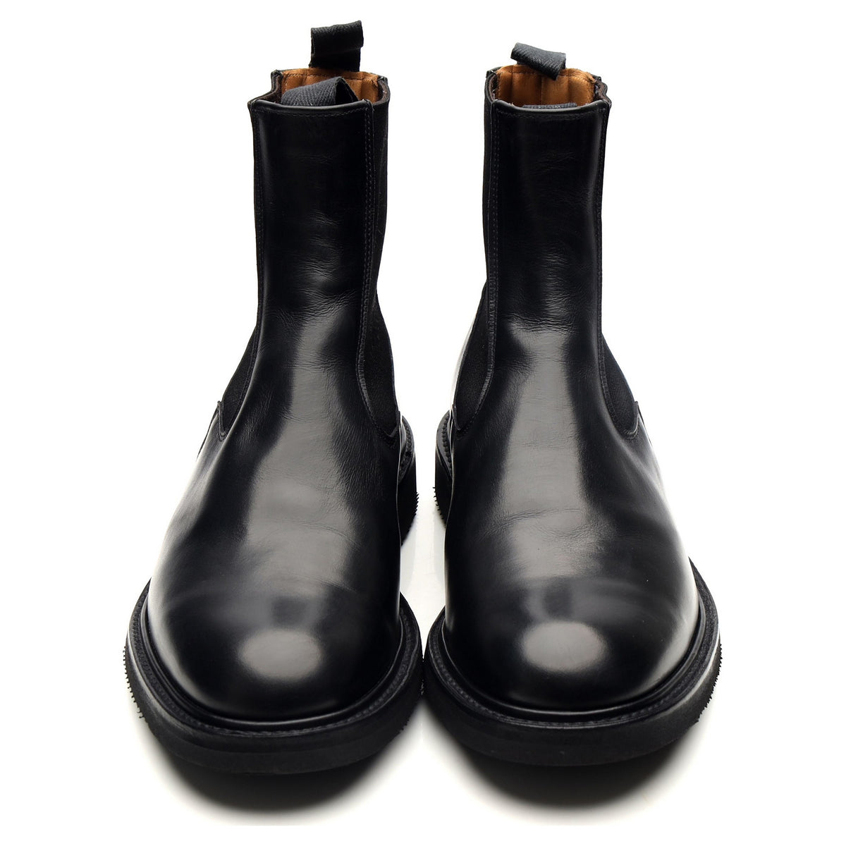 &#39;Stephen&#39; Black Leather Chelsea Boots UK 9