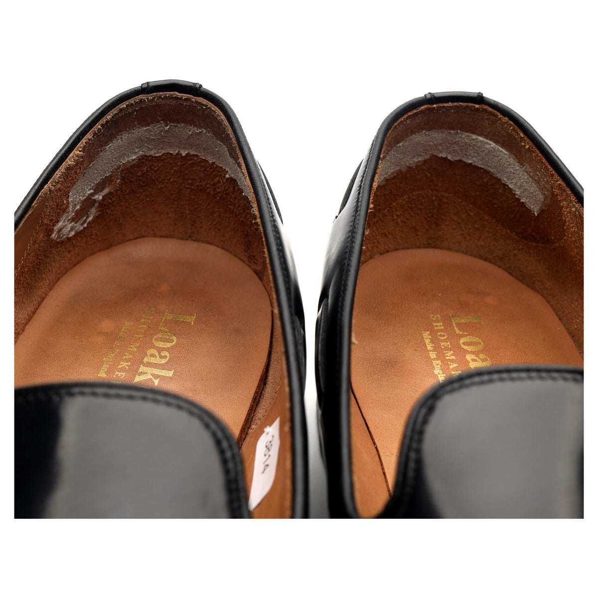 &#39;Lincoln&#39; Black Leather Tassel Loafers UK 12 F