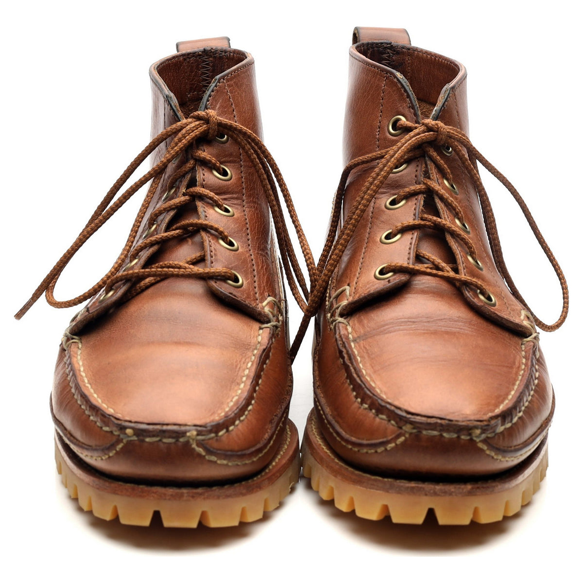 Brown Leather Camp Boots UK 9 US 9.5 D