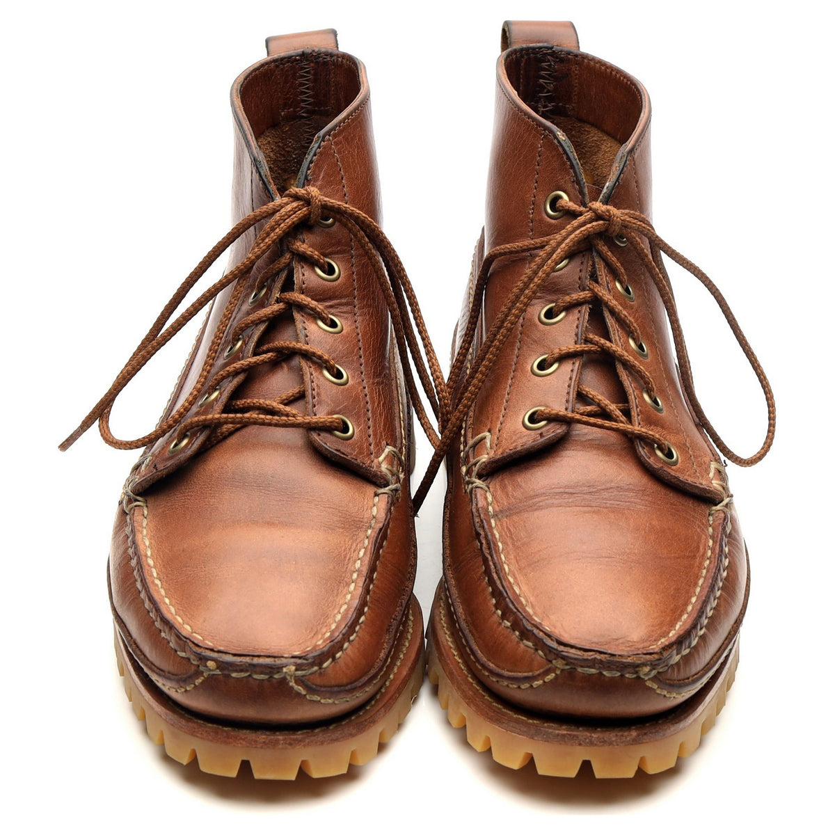 Brown Leather Camp Boots UK 9 US 9.5 D