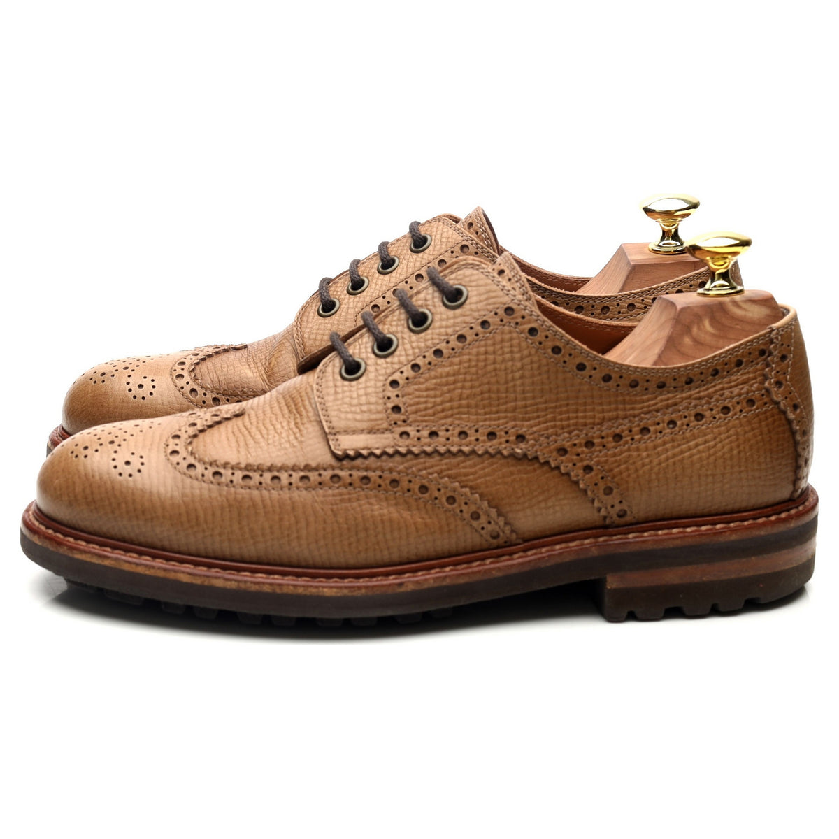 Light Brown Leather Derby Brogues UK 6.5 EU 40.5