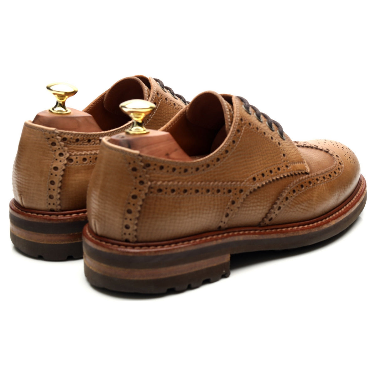 Light Brown Leather Derby Brogues UK 6.5 EU 40.5