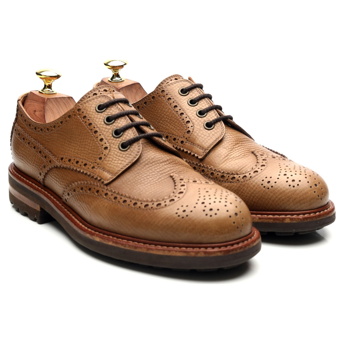 Light Brown Leather Derby Brogues UK 6.5 EU 40.5