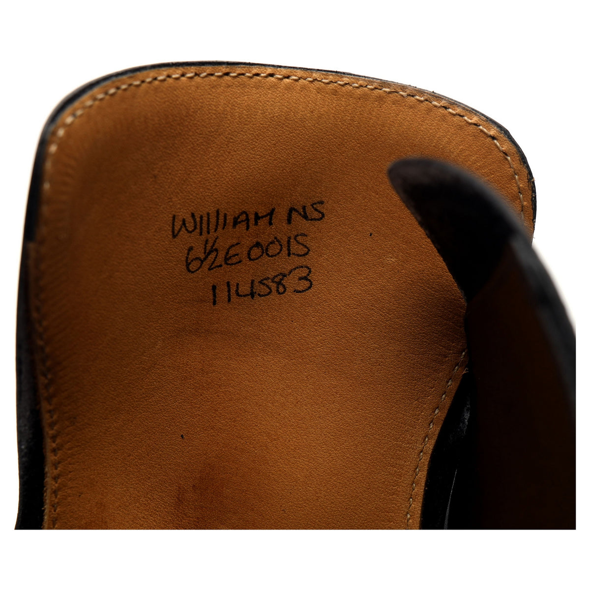 &#39;William&#39; Black Leather Double Monk Strap UK 6.5 E