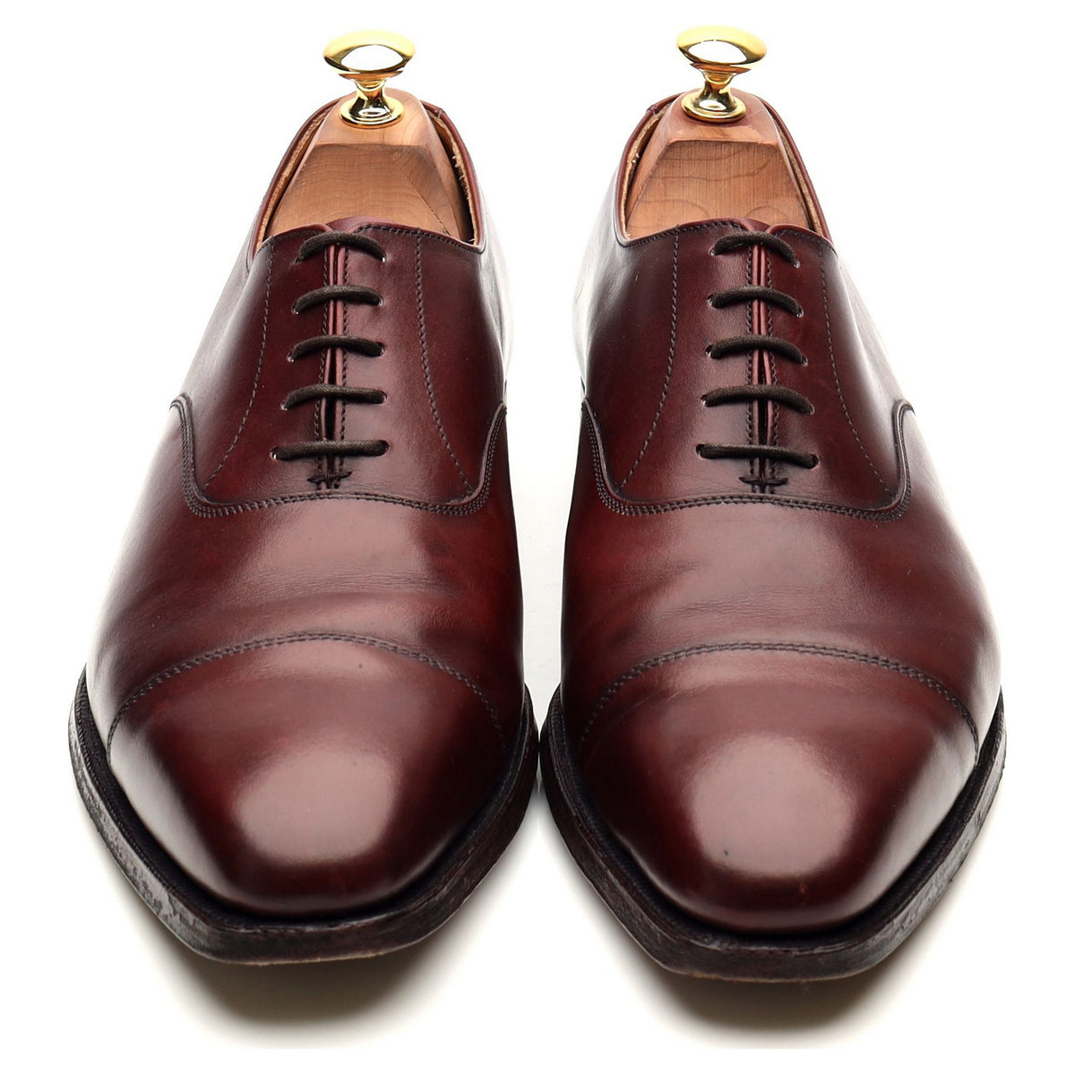 Burgundy Leather Oxford UK 8.5 E - Abbot's Shoes