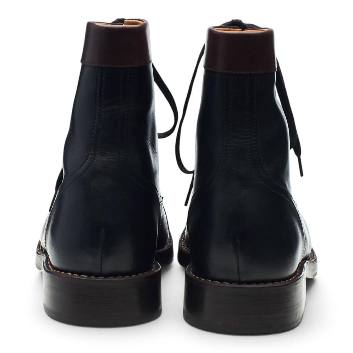 'Dudley' Black Leather Boots UK 9 G