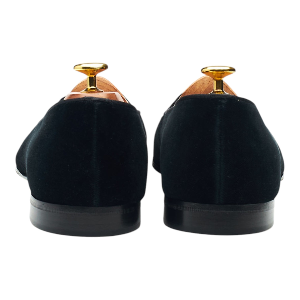 'Ronald' Black Velvet Slipper UK 9 E