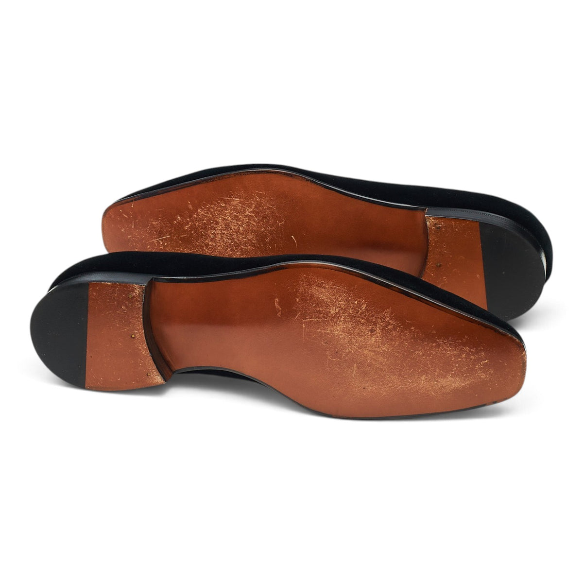 'Ronald' Black Velvet Slipper UK 9 E