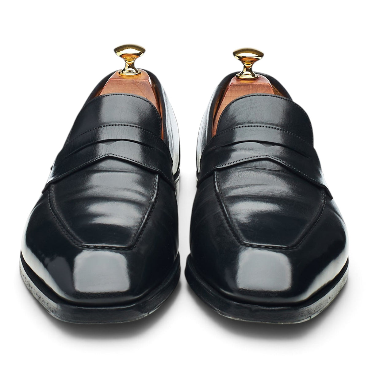 'Monaco' Black Leather Loafers UK 9 E